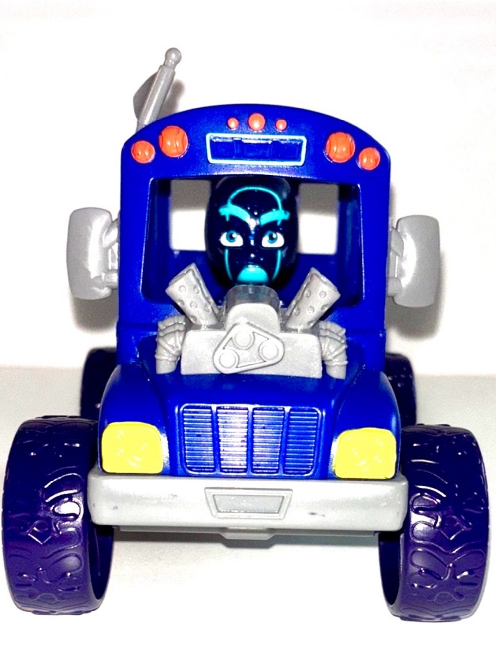 PJ Mask Night Ninja Figurine and Blue and Yellow Toy Truck
